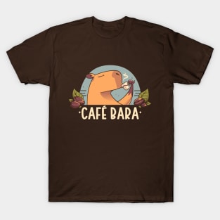 CafeBara- Cute Capybara Coffee T-Shirt